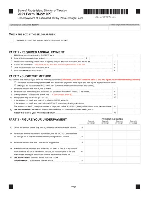 state of rhode island taxation