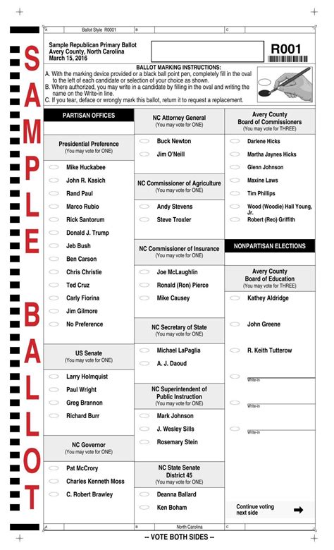 state of texas voting ballot
