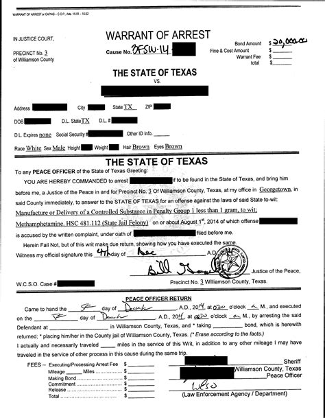 state of texas warrants