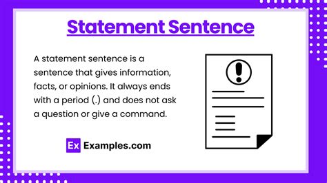 statement example sentence