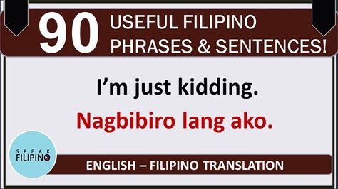 statement in tagalog example sentence