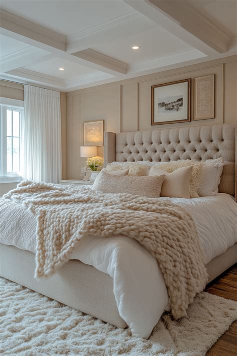 Statement Lighting Cream and Gold Bedroom
