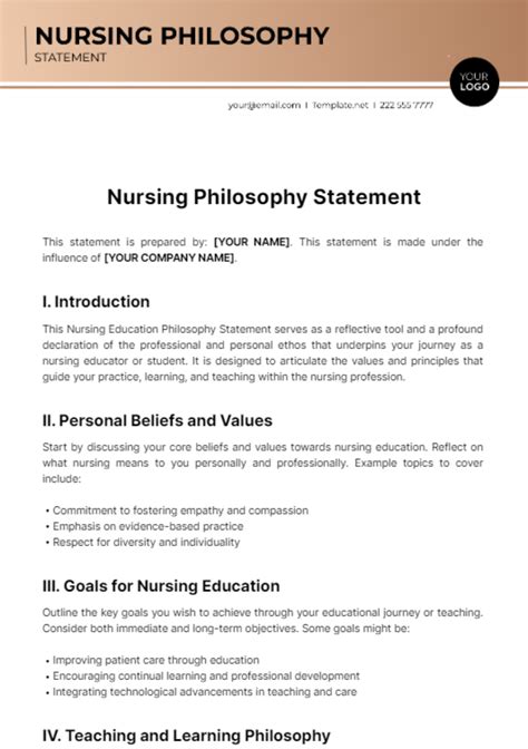 Nursing Philosophy Statement Guide