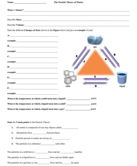 states of matter worksheet pdf grade 6