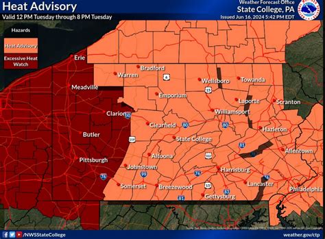 states under heat advisory