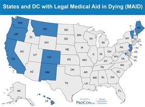 states where assisted dying is legal