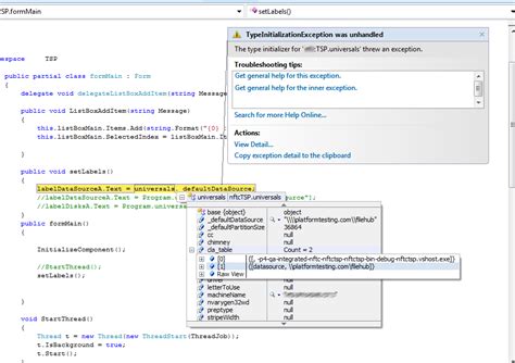 Static Constructor Throws Exception