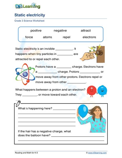 static electricity worksheet pdf answers physics classroom