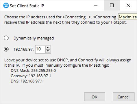 static ip in dhcp range