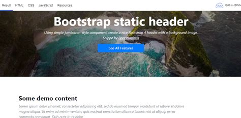 Static Responsive Header