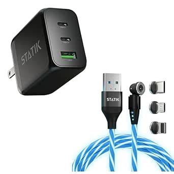 Statik GoHub Cargador portátil con enchufe de pared, cargador