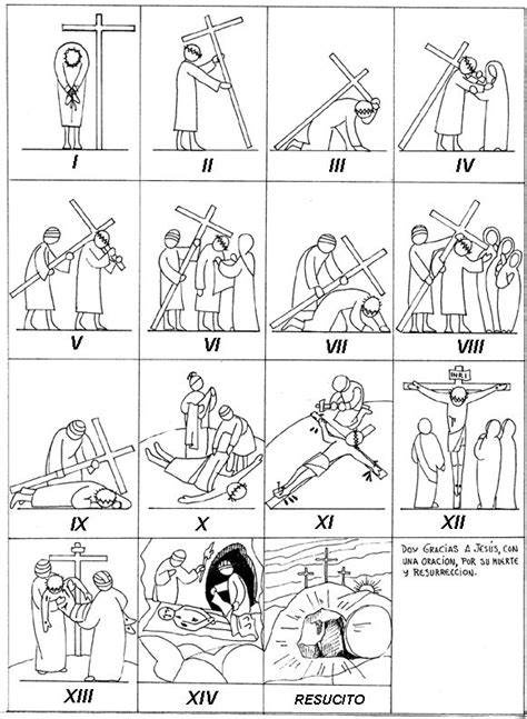 stations of the cross simple drawings