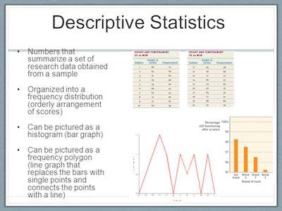statistical analysis for descriptive study