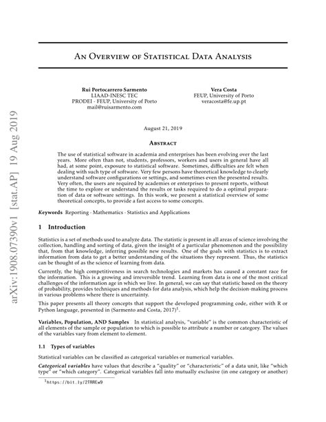 statistical analysis of data in research pdf