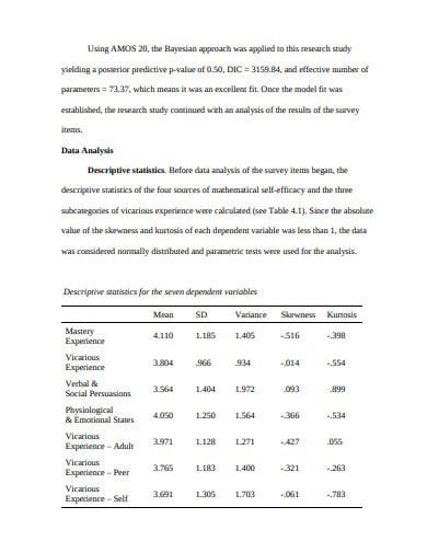 statistical data example in research paper