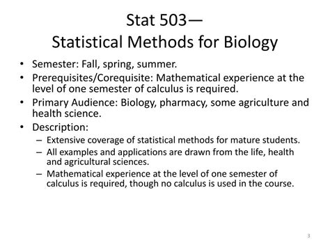 statistical methods course description