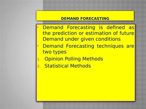 statistical methods of demand forecasting pdf