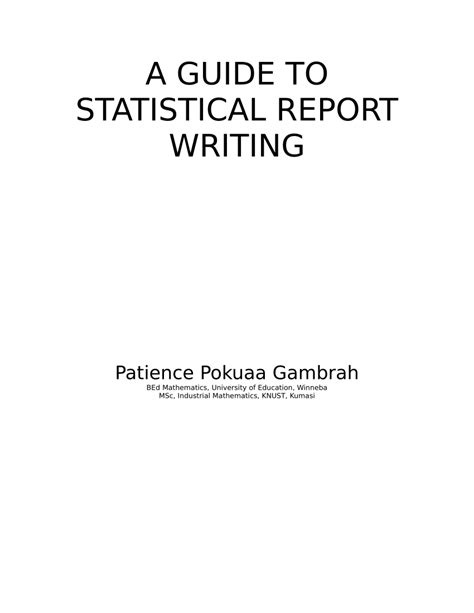statistical report example for students pdf