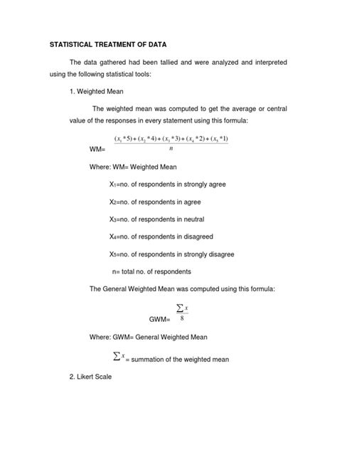 statistical treatment of data example in quantitative research pdf