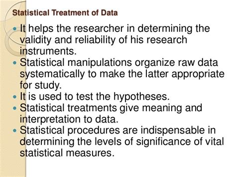 statistical treatment of data for quantitative research pdf slideshare