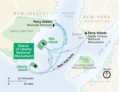Statue Of Liberty Ferry Map