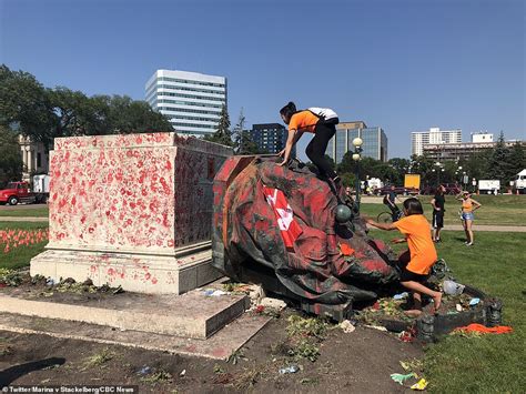 Statues Torn Down In Canada