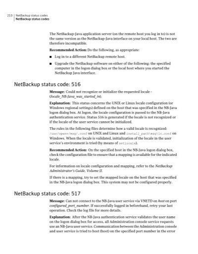 status code 2106 netbackup