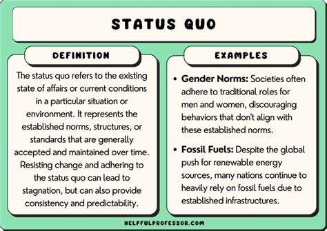 status quo meaning