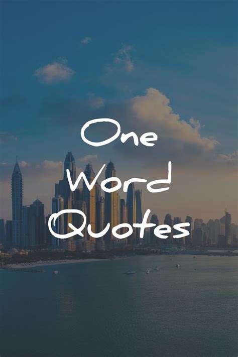 Status Quotes One Word