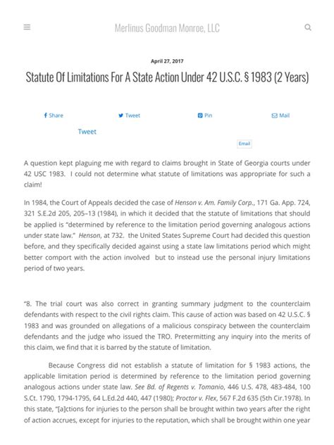 Statute Of Limitations Georgia Contract