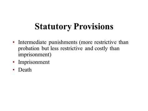 Statutory Provisions