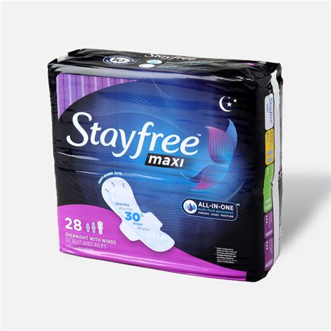 stayfree maxi pads overnight with wings