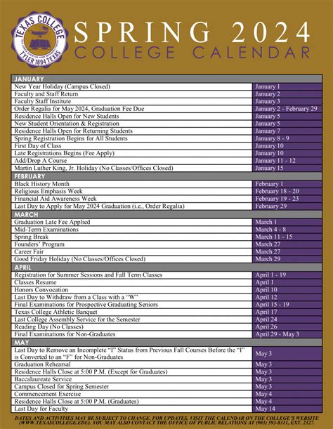 Stc Fall 2024 Calendar