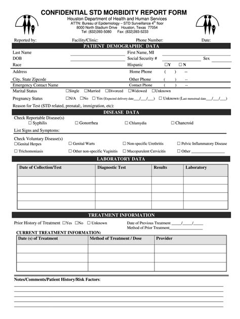 std test results form template