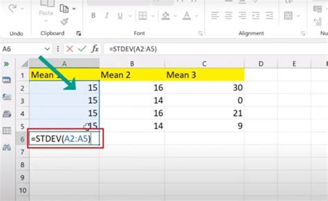 STDEV Excel Function