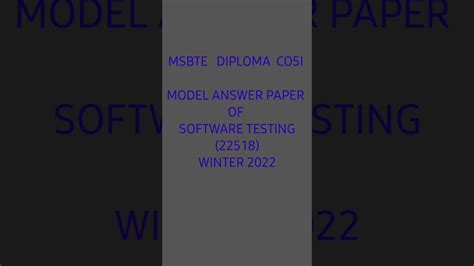 ste msbte model answer paper