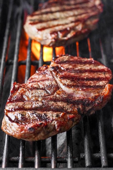steak on grill