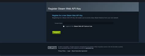 steam community api key request