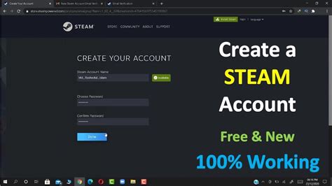 steam create account