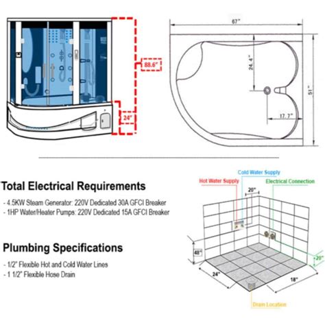 Steam Shower Specifications