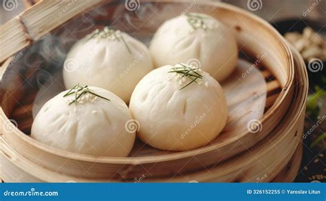 steamed buns close up
