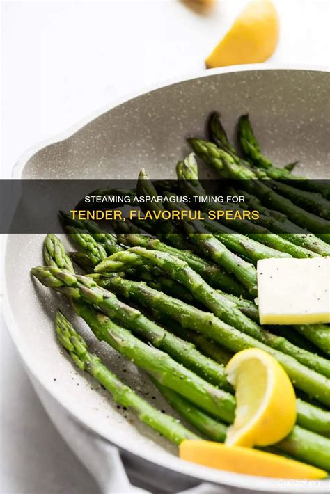 steaming asparagus spears
