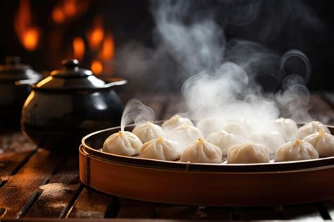 steaming dumplings