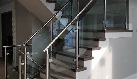 Steel Railing Glass Designing With Stainless Clamps Modern
