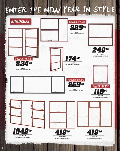 Steel Window Frames Price List
