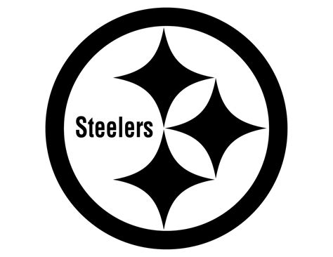 steelers logo black and white svg
