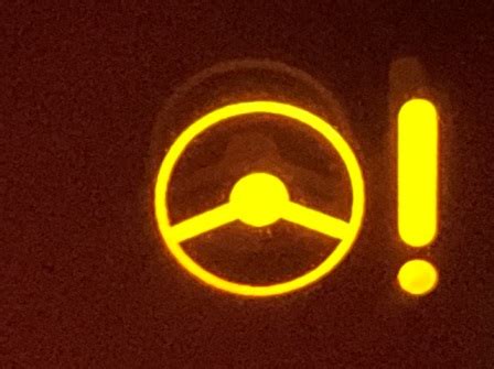 Steering Wheel Exclamation Mark Warning Light