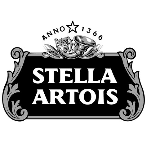 stella artois logo black and white