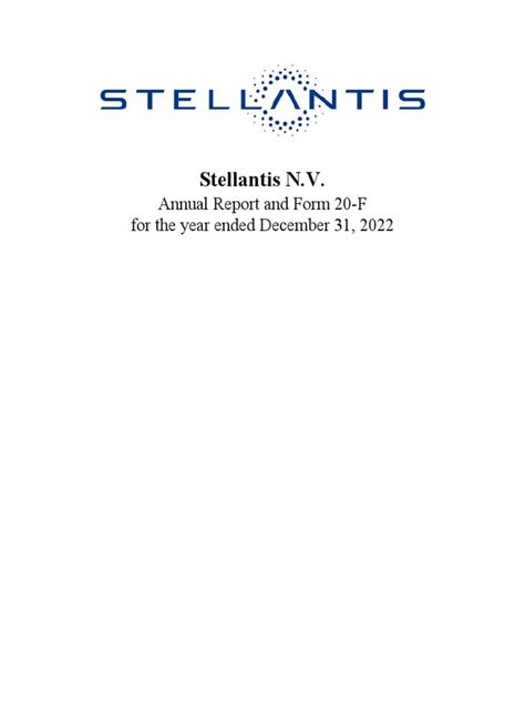 stellantis nv financial statements