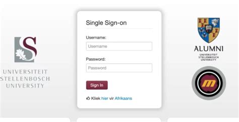 stellenbosch university login applicant